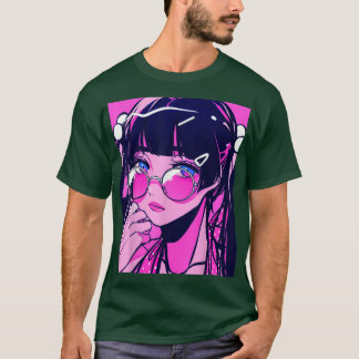 T-shirt Anime Girl Kawaii Waifu Pink Aesthetic Japanese Ot