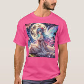 T-shirt Anime Girl Moon Fairy Princesse dans le jardin (Devant)
