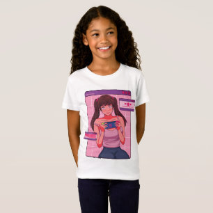 T-Shirt Anime Girl on Phone