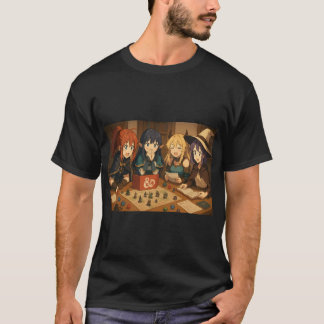 T-shirt Anime Girls jouant D&D