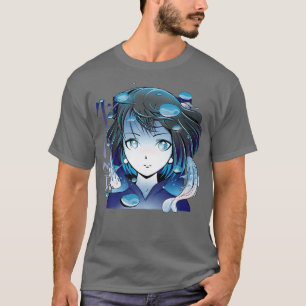 T-shirt Anime Girls Koi Fish Japon Cadeaux Comic Girl