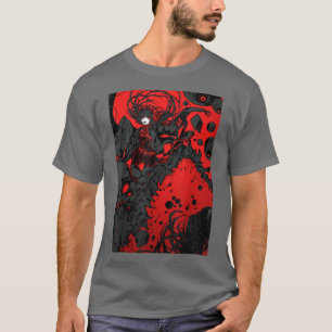T-shirt Anime Horreur esthétique Scary Déplaisante fille j