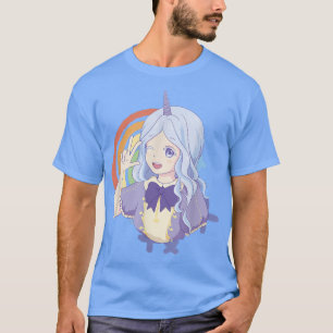 T-shirt Anime Japan Girl Fabulous Beauté Unicorn