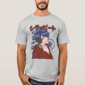 T-shirt Anime Japonais Garçon Avec Casque (Devant)