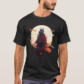 T-shirt Anime japonaise de Samurai Wolf (Devant)