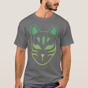 T-shirt anime kitsune retro masque vintage, renard japonai