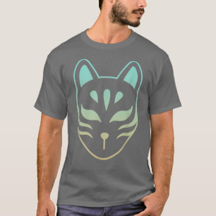 T-shirt anime kitsune retro masque vintage, renard japonai