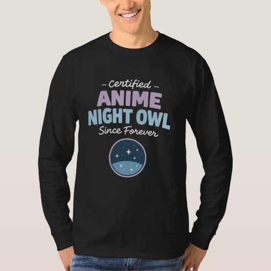 T-shirt Anime Night Owl Late Night Anime Binge Kawaii Inso (Devant)