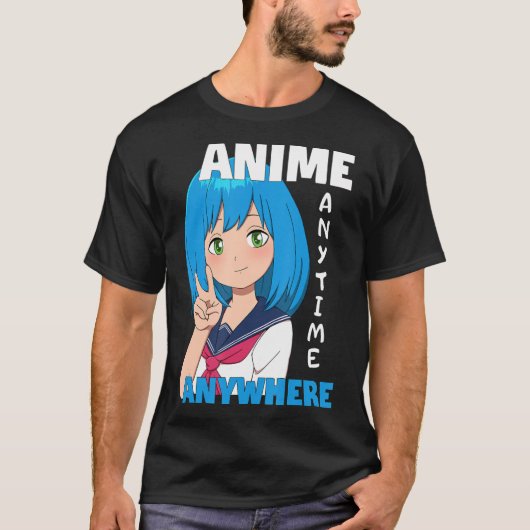 T-shirt Anime N'Importe Où Anime Girl (Devant)