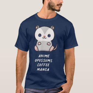 T-shirt Anime Opossum Café Manga Kawaii Lover Esthétique