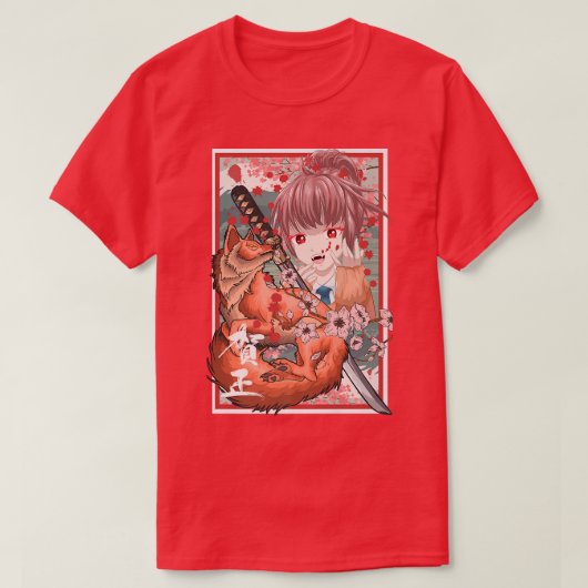 T-shirt Anime Otaku Woman (Design devant)