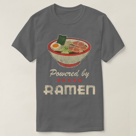 T-shirt Anime propulsé par Ramen  (Design devant)