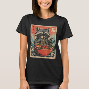 T-shirt Anime Raccoon Ramen Japonais Drôle Kawaii Cadeaux