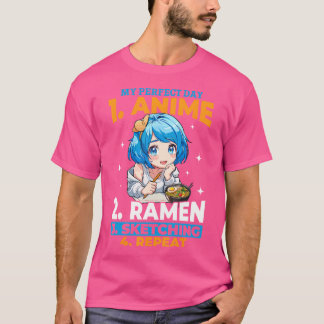 T-shirt Anime Ramen Croquis Otaku Japon Manga