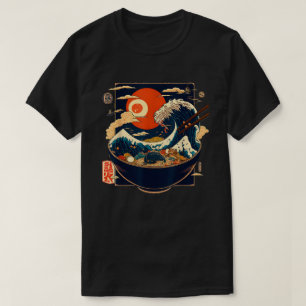 T-shirt Anime rétro graphique Kanagawa Ramen