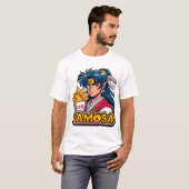 T-shirt Anime Samurai Samosa Lover Art (Devant entier)