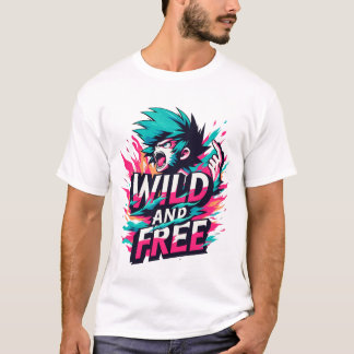 T-shirt anime sauvage et libre