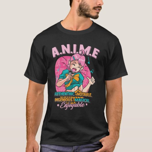 T-shirt Anime Signification Authentique Notable Ingénieux (Devant)