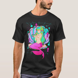 T-shirt Anime Sirène Gamer Pastel Thème Vaporwave