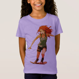 T-Shirt Anime Skater Girl