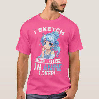 T-shirt Anime Sketting Otaku Manga Dessin Kawaii