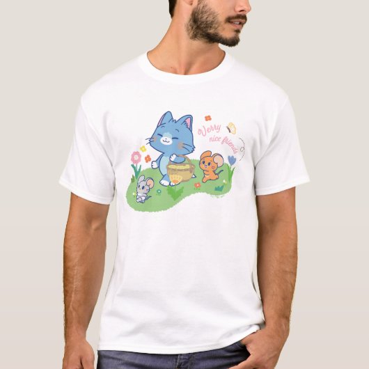 T-shirt Anime Tom, Jerry et Tuffy Picnic (Devant)