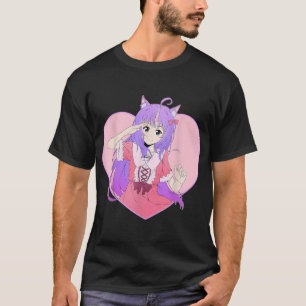T-shirt Anime Unicorn Fille Saint Valentin Kawaii Love Hea