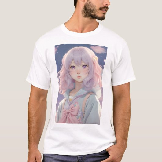T-shirt Anime waifu (Devant)