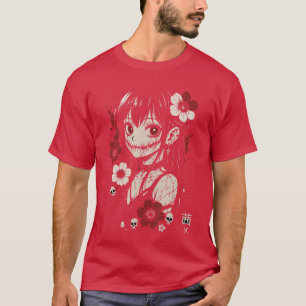 T-shirt Anime Waifu Gothique Horreur Kawaii Fille Manga Cr