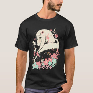 T-shirt Anime Waifu Mignon Anime Manga Fille Chat Douce Ré
