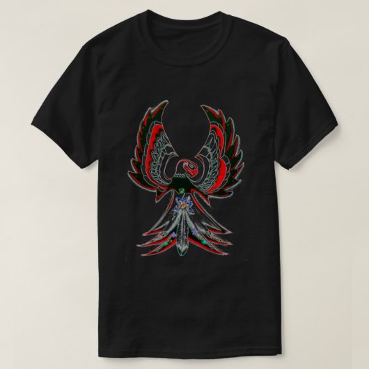 T-shirt Anishinaabe Thunderbird Noir (Design devant)
