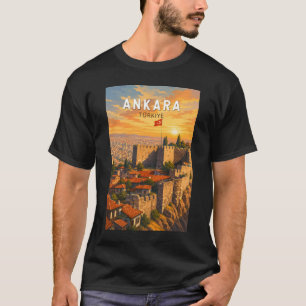 T-shirt Ankara Turquie Illustration Voyage Art Vintage