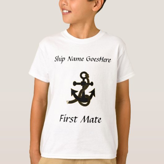 T-Shirt - Anker, scheepsnaam (Voorkant)