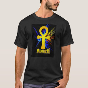 T-shirt Ankh avec la foudre de fractale