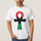 T-shirt Ankh rouge, noir et vert (Devant)