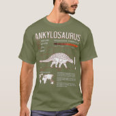 T-shirt Ankylosaurus Dinosaur Faits Paléontologue Nerd (Devant)