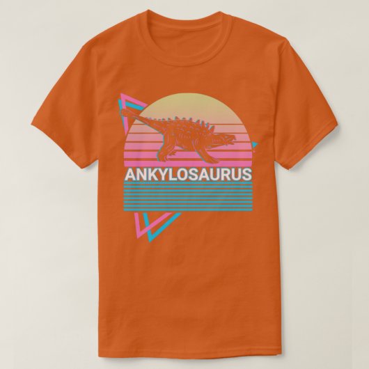 T-shirt Ankylosaurus Dinosaur Retro (Design devant)