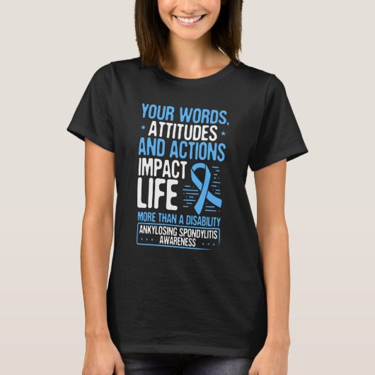 T-shirt Ankyloser Spondylitis Mois Jour comme guerrier (Devant)