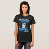 T-shirt Ankylosing Spondylitis Awareness Unicorn Blue (Devant entier)