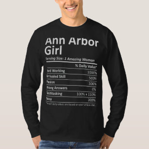T-shirt Ann Arbor Girl Mi Michigan City Accueil Racines Us