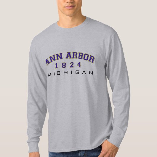 T-shirt Ann Arbor, MI - 1824 (Devant)