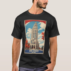 T-shirt Ann Arbor Michigan Usa Vintage voyage Tourisme