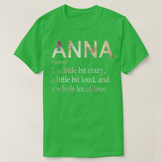 T-shirt Anna Fille Nom Définition (Design devant)
