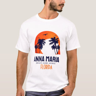 T-shirt Anna Maria île Floride Plage Rétro Souvenir