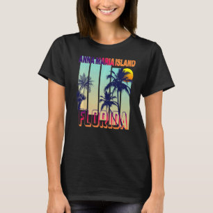 T-shirt Anna Maria Island Style Vintage Rétro Palmier Pr