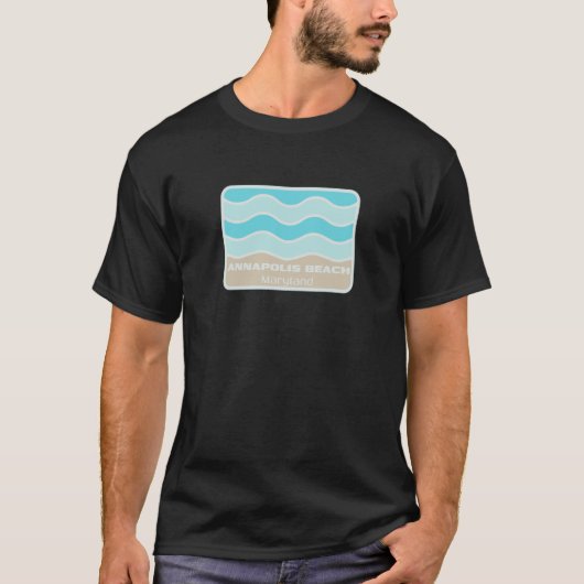 T-shirt Annapolis Beach Maryland Waves Vacation Souvenir (Devant)
