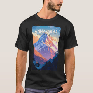 T-shirt Annapurna Nepal Travel Art Vintage