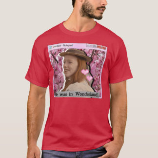 T-shirt Anne avec un E elle était au pays des merveilles