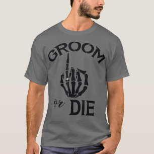 T-shirt Anneau de fiançailles de main de squelette de mari