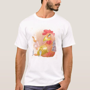 T-shirt Année aquarelle du coq, Samurai